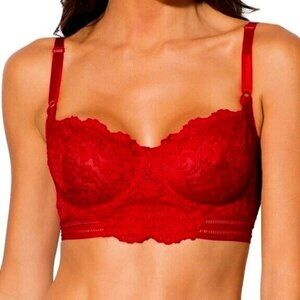 Smart & Sexy Signature Lace Underwire Longline Bra 42D NWOT